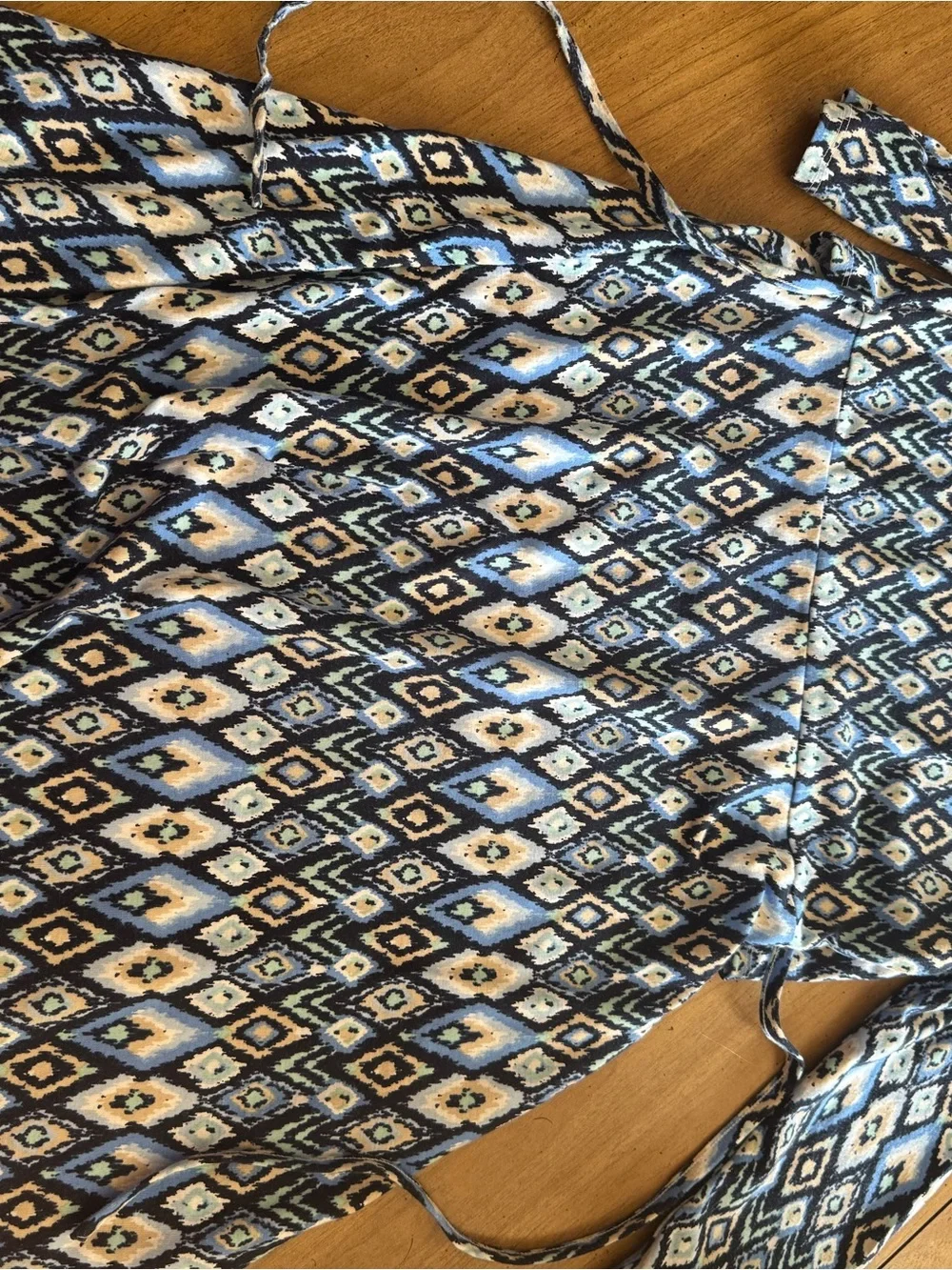 Justice Girls Blue, Navy & White Geometric Dress
